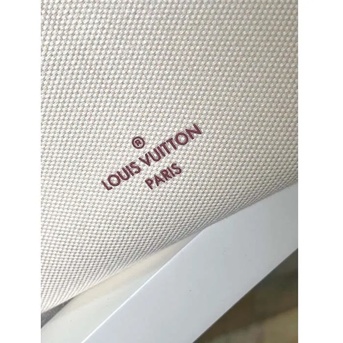 Louis Vuitton Women LV On My Side MM Tan Canvas Smooth Cowhide Leather