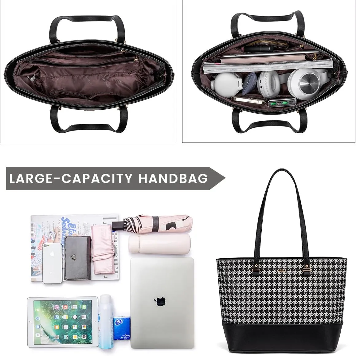 LOVEVOOK Handbags for Women Shoulder Bags Tote Satchel Hobo 3pcs Purse Set