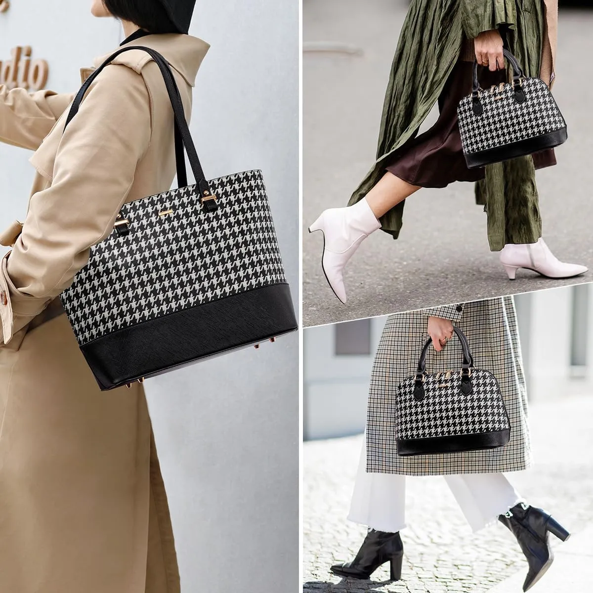 LOVEVOOK Handbags for Women Shoulder Bags Tote Satchel Hobo 3pcs Purse Set