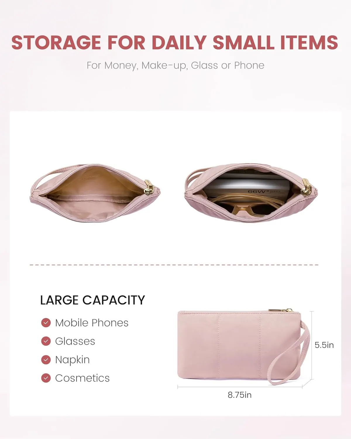 LOVEVOOK Laptop Bag for Women, Lightweight Puffy Work Tote Bag with Clutch Purse, 15.6 Inch Computer Briefcase Bag
