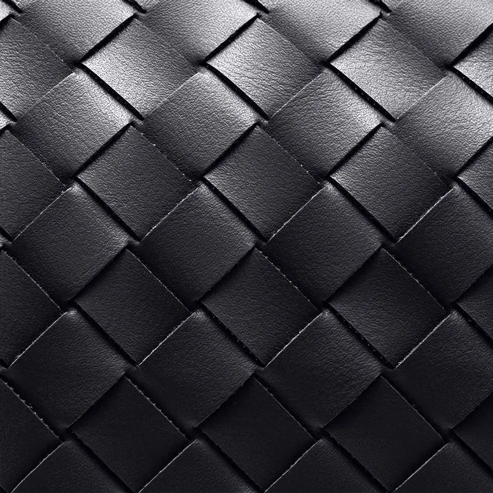 Luxury Woven Shoulder Bag – Handwoven Vegan Leather Underarm Purse