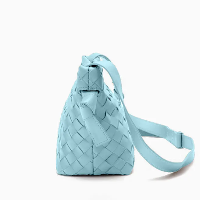 Luxury Woven Shoulder Bag – Handwoven Vegan Leather Underarm Purse