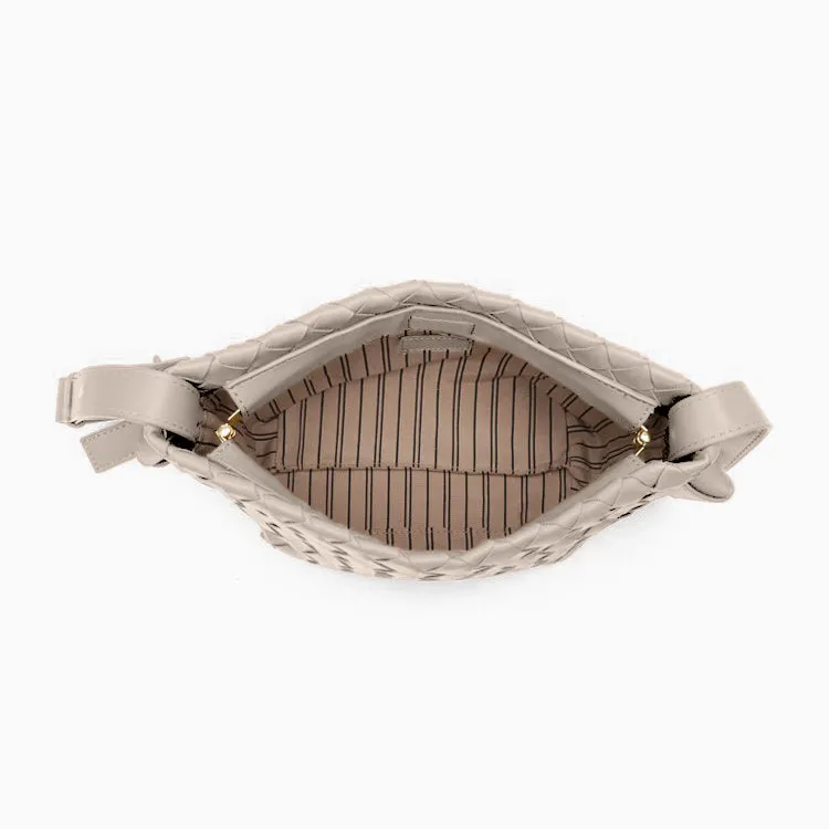 Luxury Woven Shoulder Bag – Handwoven Vegan Leather Underarm Purse