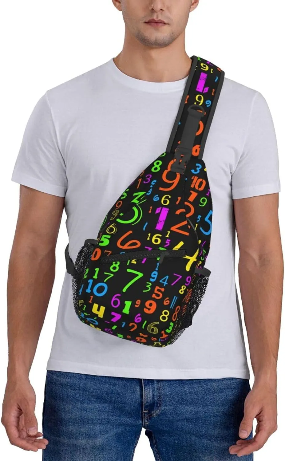 Math Mathematics Sling Bag Adjustable Crossbody Bag Casual Chest Bags Travel Shoulder Backpack For Women Men