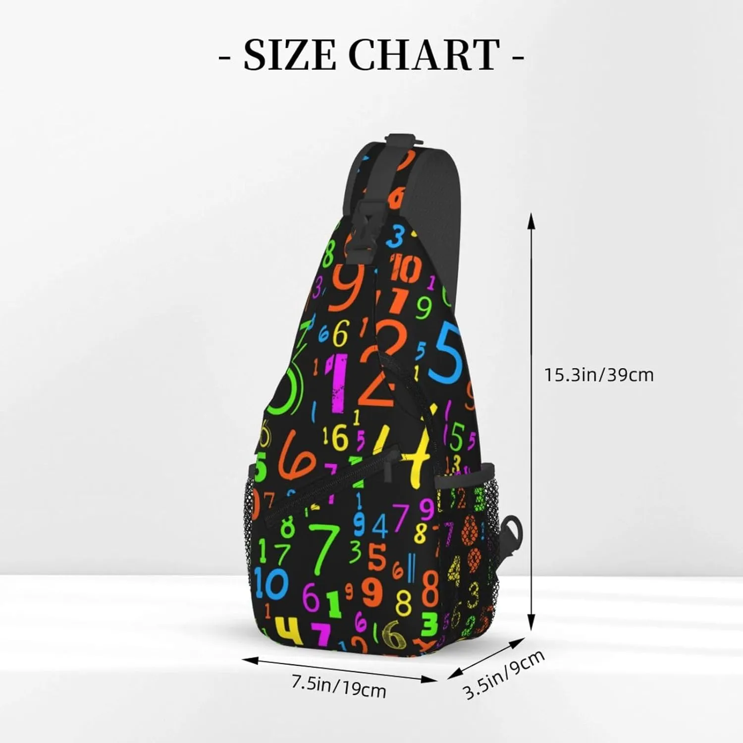 Math Mathematics Sling Bag Adjustable Crossbody Bag Casual Chest Bags Travel Shoulder Backpack For Women Men