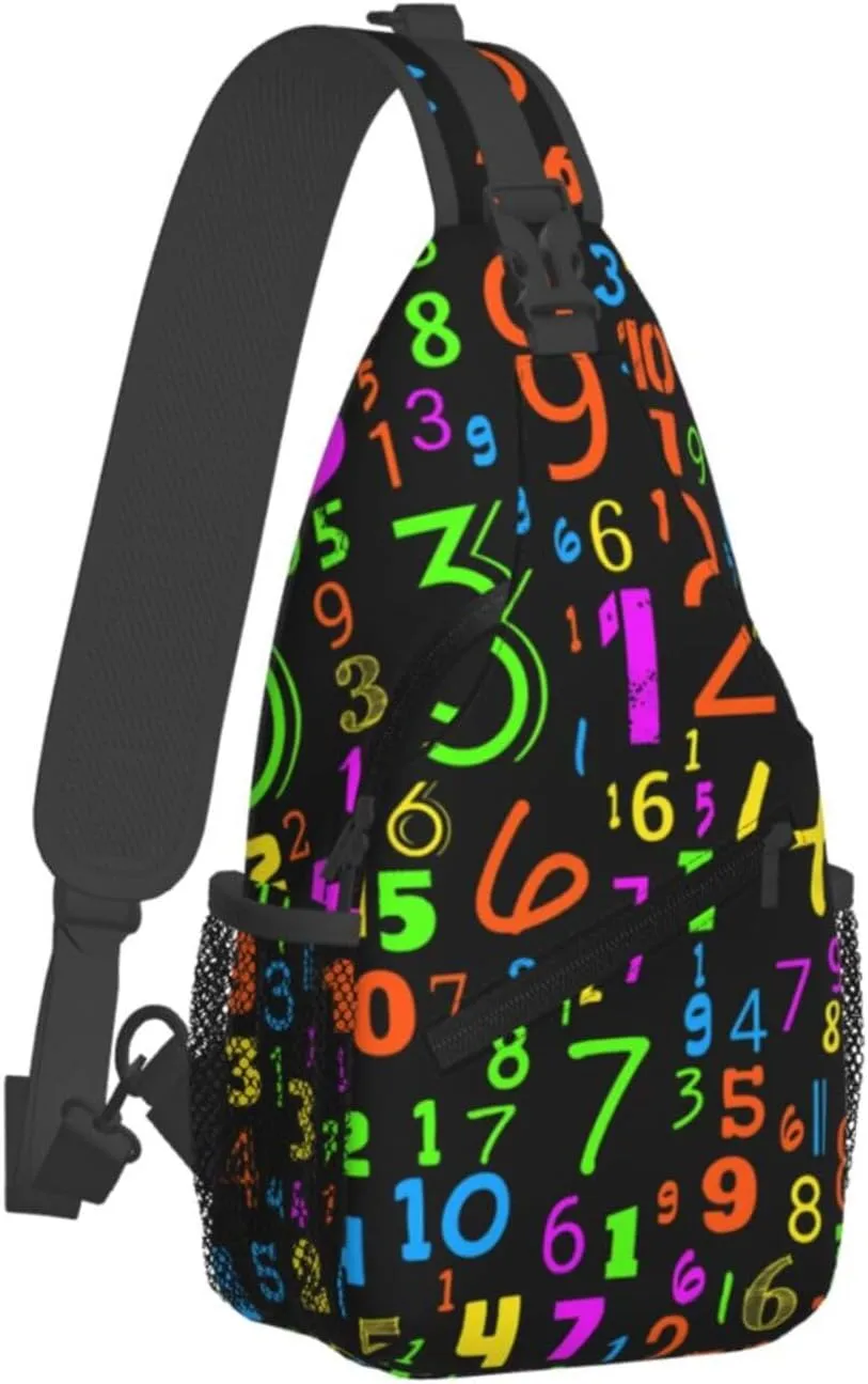 Math Mathematics Sling Bag Adjustable Crossbody Bag Casual Chest Bags Travel Shoulder Backpack For Women Men