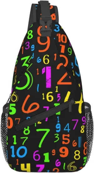 Math Mathematics Sling Bag Adjustable Crossbody Bag Casual Chest Bags Travel Shoulder Backpack For Women Men