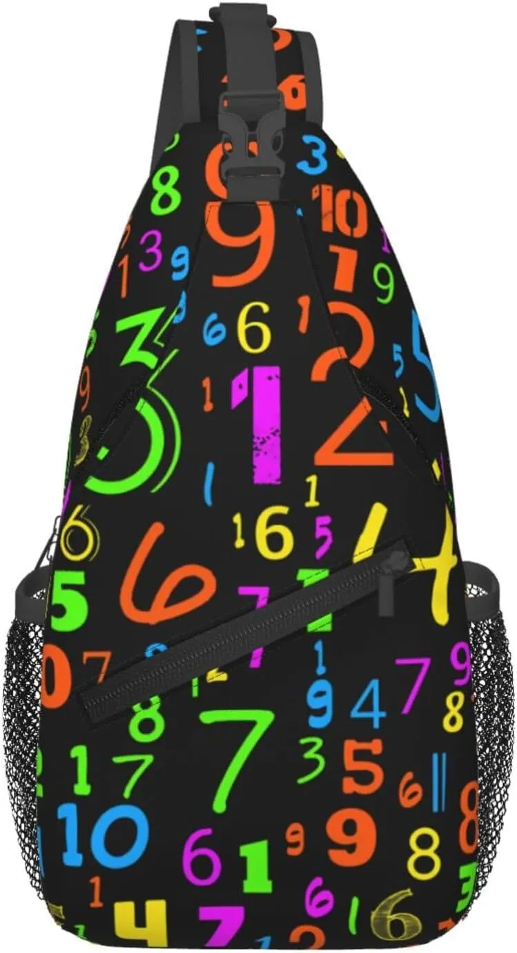 Math Mathematics Sling Bag Adjustable Crossbody Bag Casual Chest Bags Travel Shoulder Backpack For Women Men