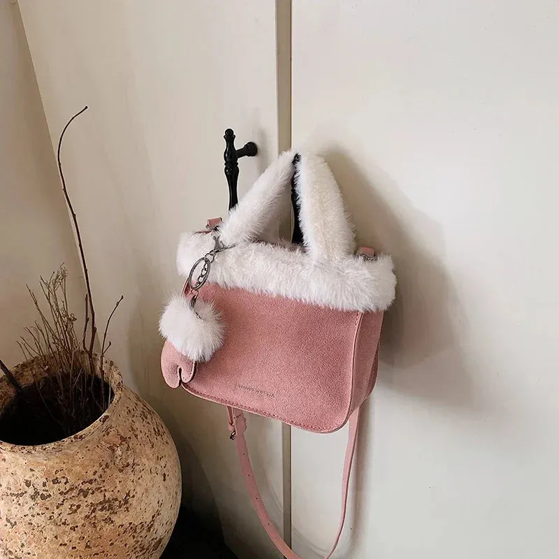 Mini Faux Fur Soft Handbags