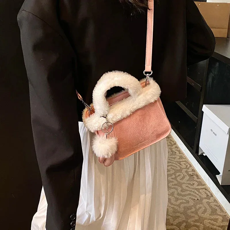 Mini Faux Fur Soft Handbags