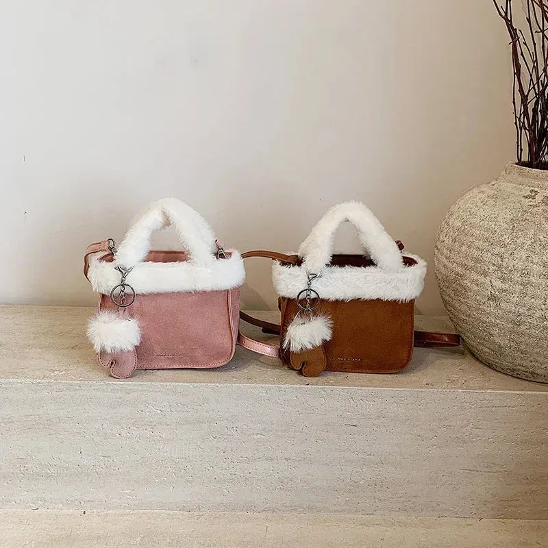 Mini Faux Fur Soft Handbags