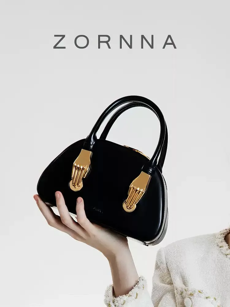 Mini Leather Top Handle Bag with Timeless Designer Appeal