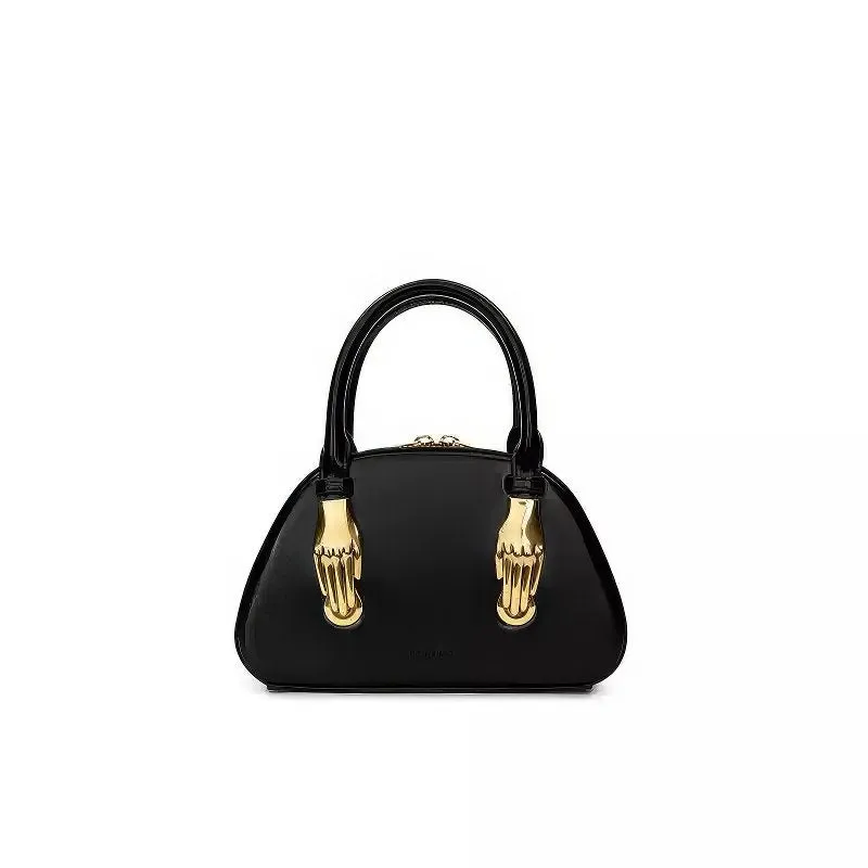 Mini Leather Top Handle Bag with Timeless Designer Appeal