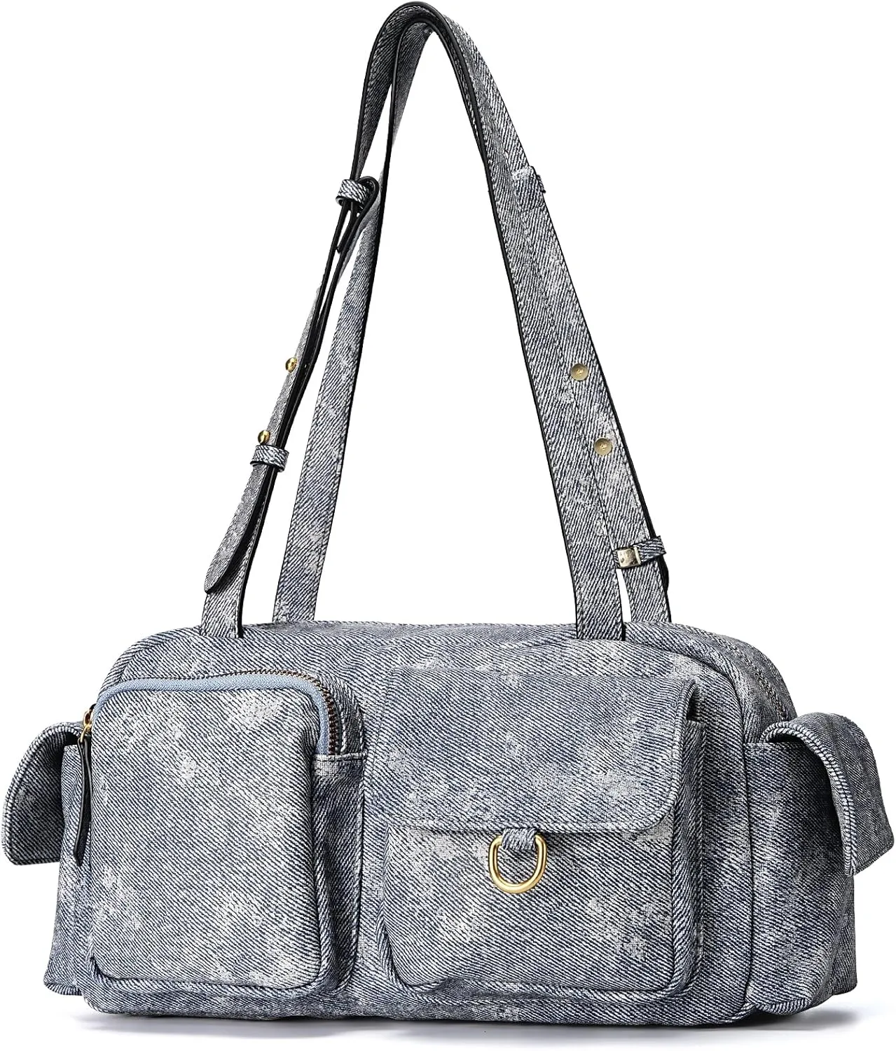 molshine Women's Shoulder Bags, Y2k Retro Hobo Clutch Purses, Multipocket Soft Punk Satchel Tote Handbags
