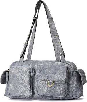 molshine Women's Shoulder Bags, Y2k Retro Hobo Clutch Purses, Multipocket Soft Punk Satchel Tote Handbags