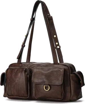 molshine Women's Shoulder Bags, Y2k Retro Hobo Clutch Purses, Multipocket Soft Punk Satchel Tote Handbags
