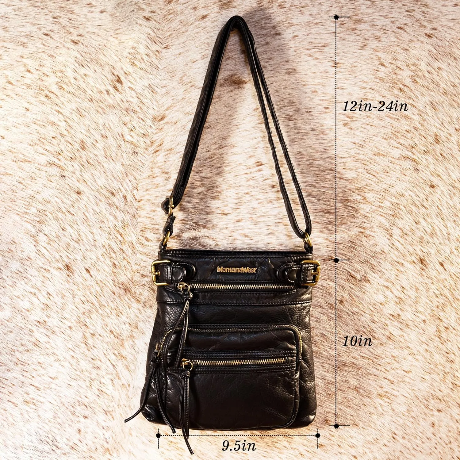Montana West Crossbody Bag for Women Soft Washed Leather Multi Pocket crossbody handbags