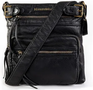 Montana West Crossbody Bag for Women Soft Washed Leather Multi Pocket crossbody handbags