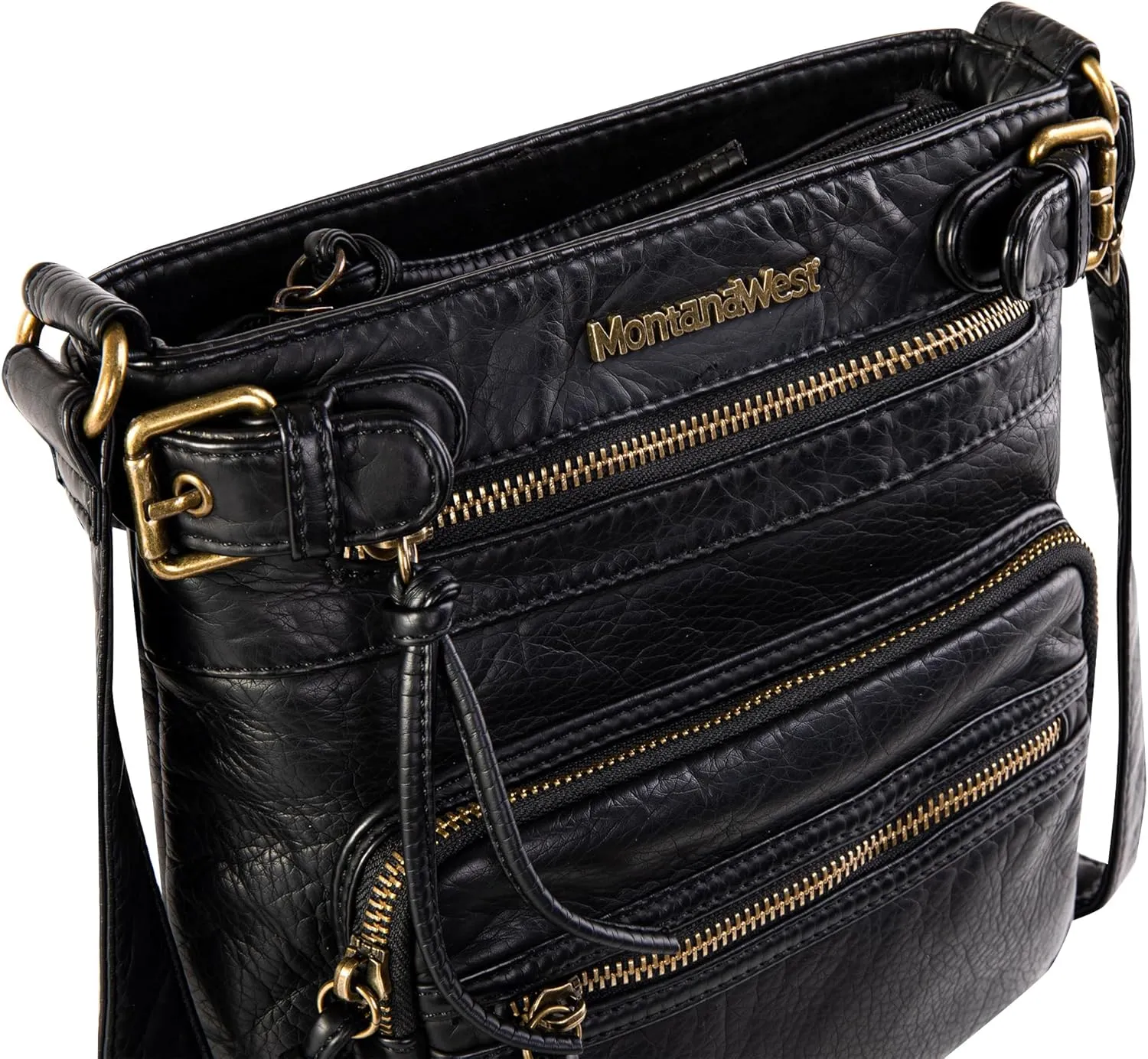 Montana West Crossbody Bag for Women Soft Washed Leather Multi Pocket crossbody handbags