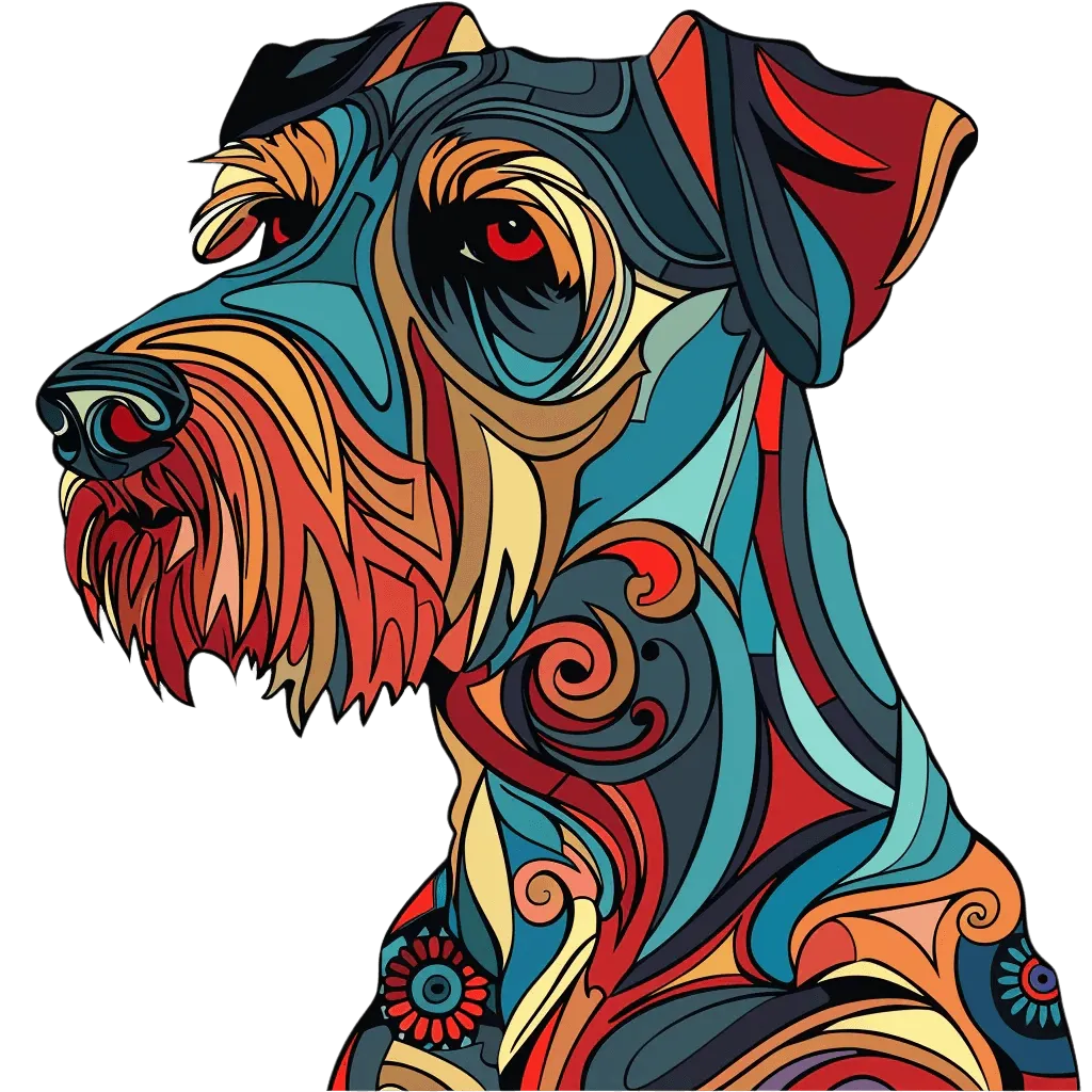 Multicolored Terrier DTF (direct-to-film) Transfer