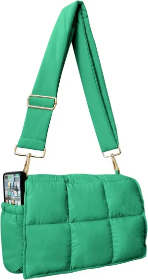 NAARIIAN Crossbody Bag for Women Quilted Puffer Purse Fashion Lightweight Travel Handbags Cute Small Shoulder Bag