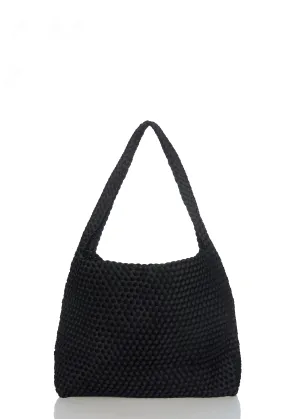NEOPRENE HOBO BAG | BLACK