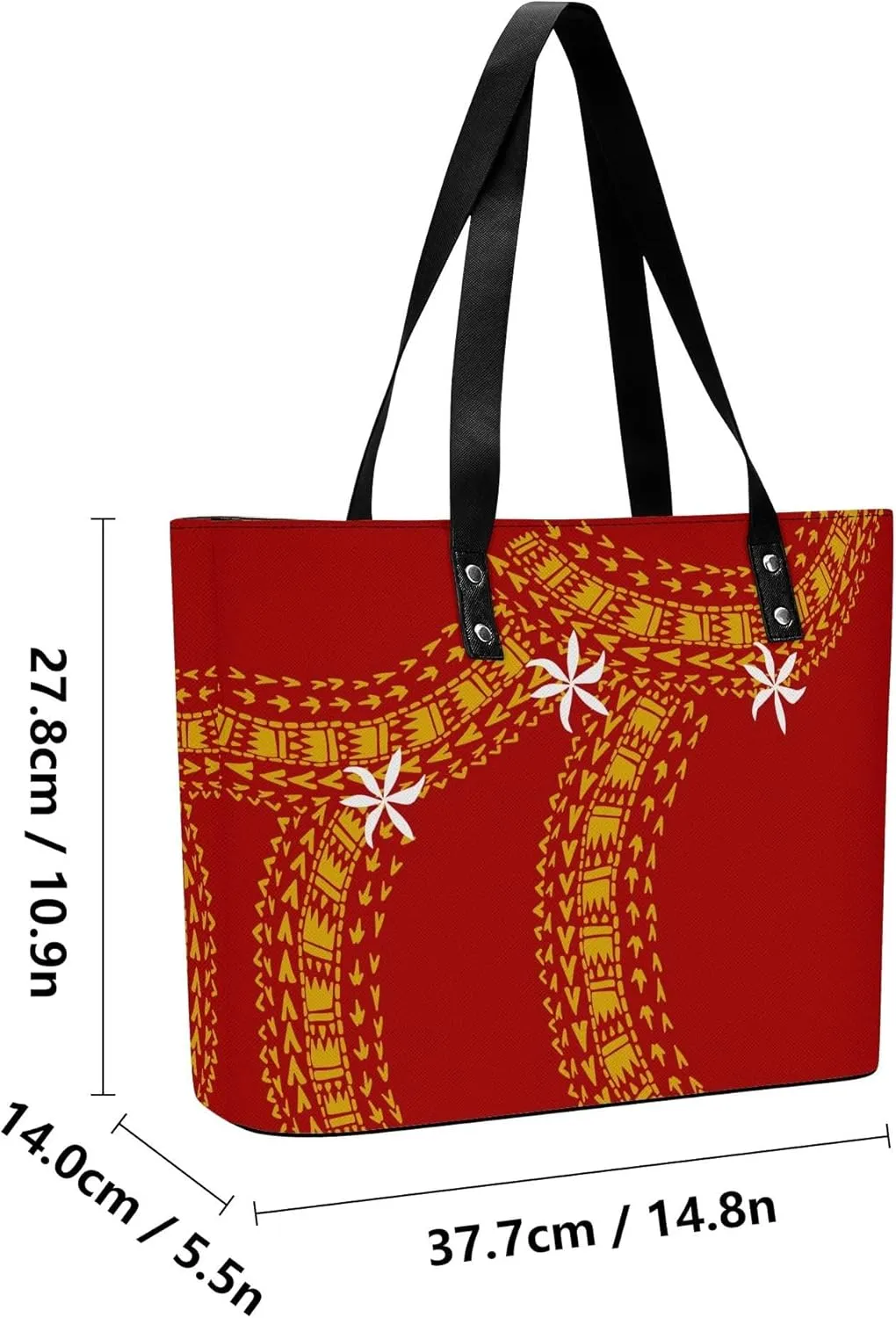 New Women'S Handbags And Purses Polynesian Custom Patterned Pu Shoulder Bag Durable Storage Bag