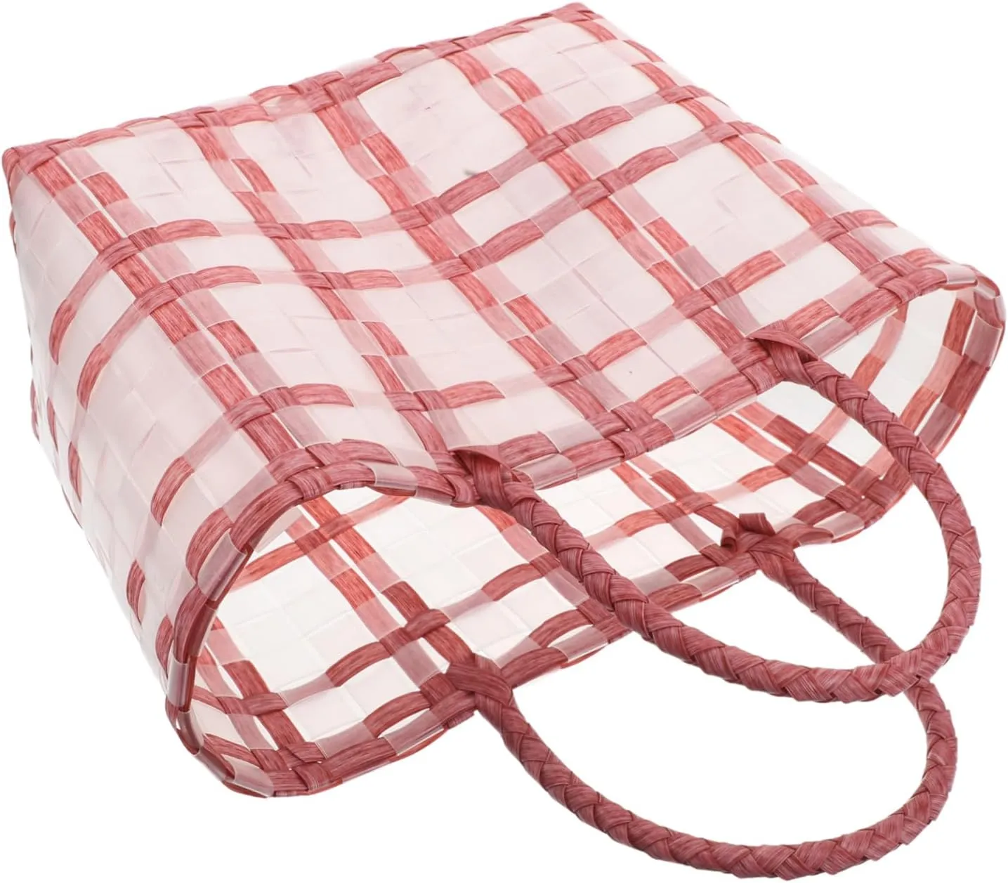 NOLITOY Cute Jelly Tote Bag Tote Sturdy Plastic Basket Large Capacity Shopping Bag