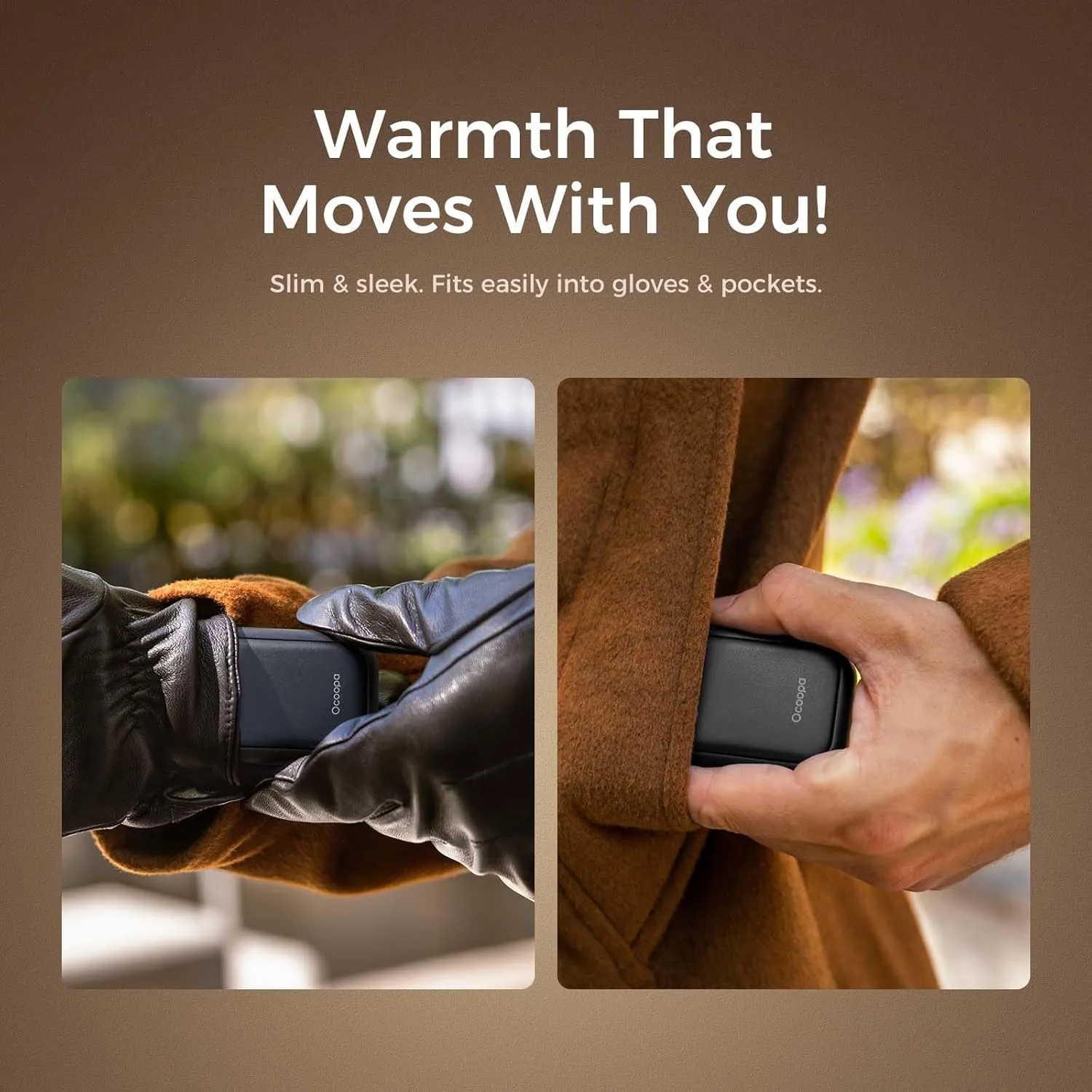 OCOOPA Magnetic Rechargeable Hand Warmers 2 Pack, Card-Style Electric Hand Warmer 5000mAh, Pocket Portable Hands Heater, UL Certified, 3 Heat Settings, Tech Gifts for Men, Purse Must Haves, UT4 Young