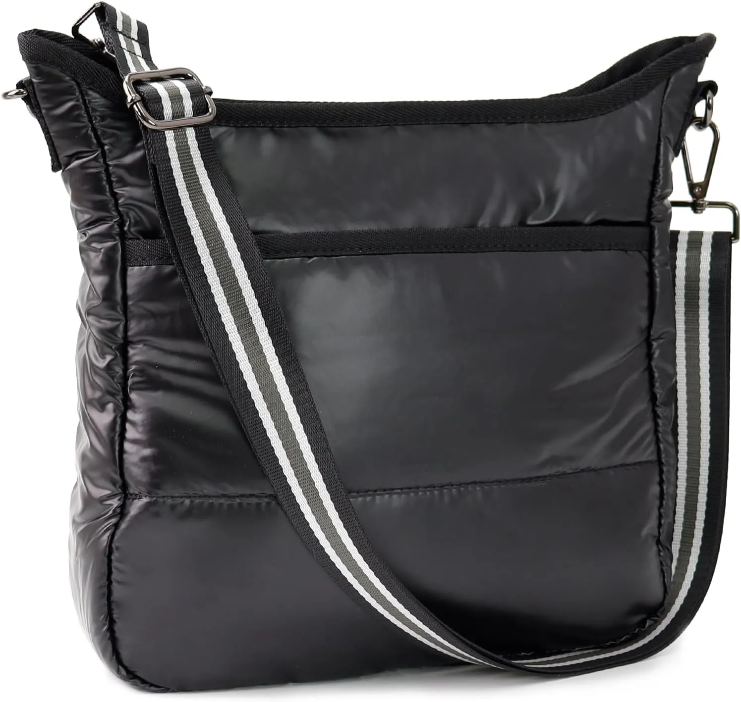 ORAD Puffer Crossbody Bags for Women, Quilted Puffy Handbag Light Winter Down Cotton Padded Shoulder Bag,Crossbody Purses