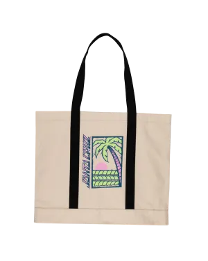 Palm Strip Tote Bag in Natural