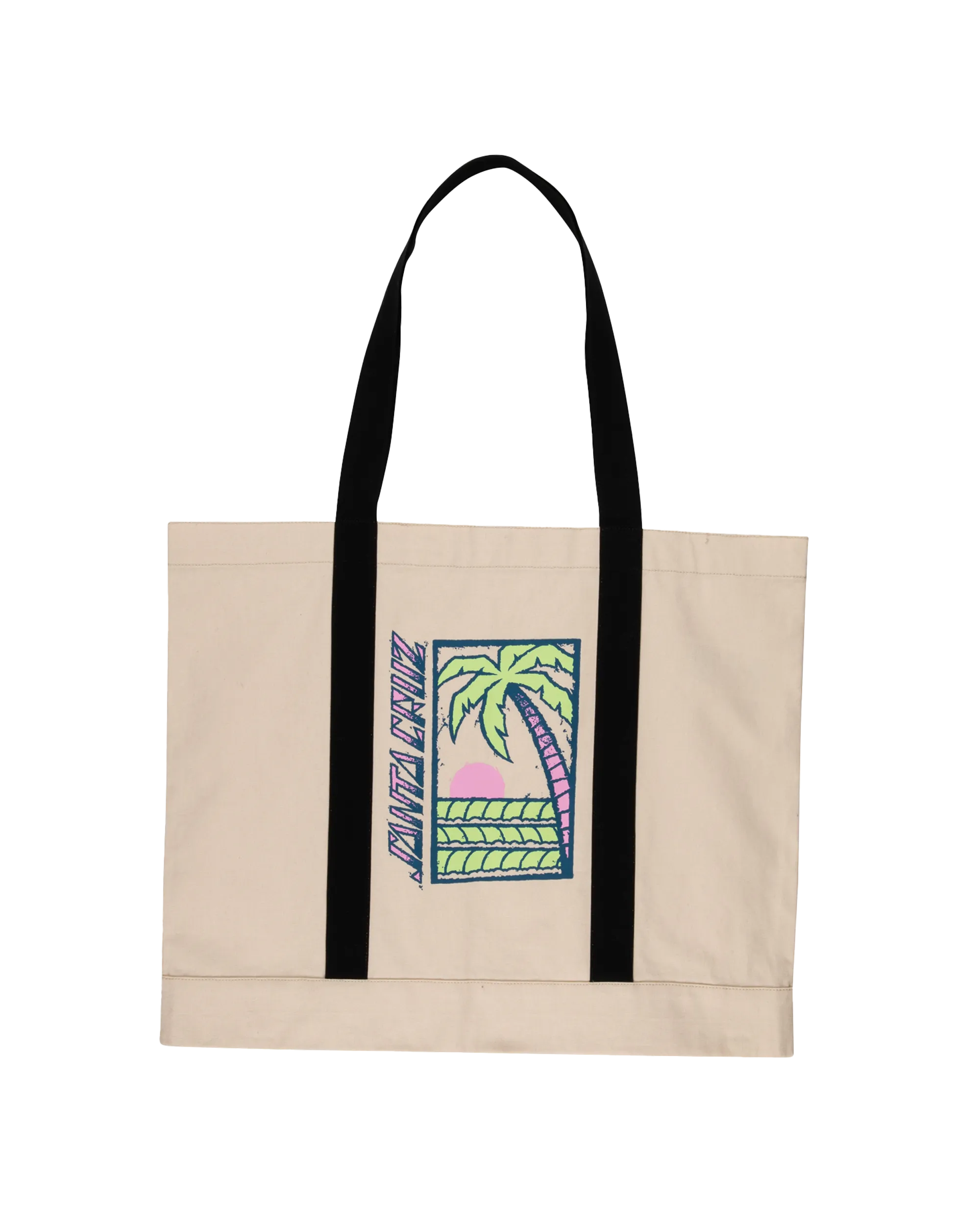Palm Strip Tote Bag in Natural