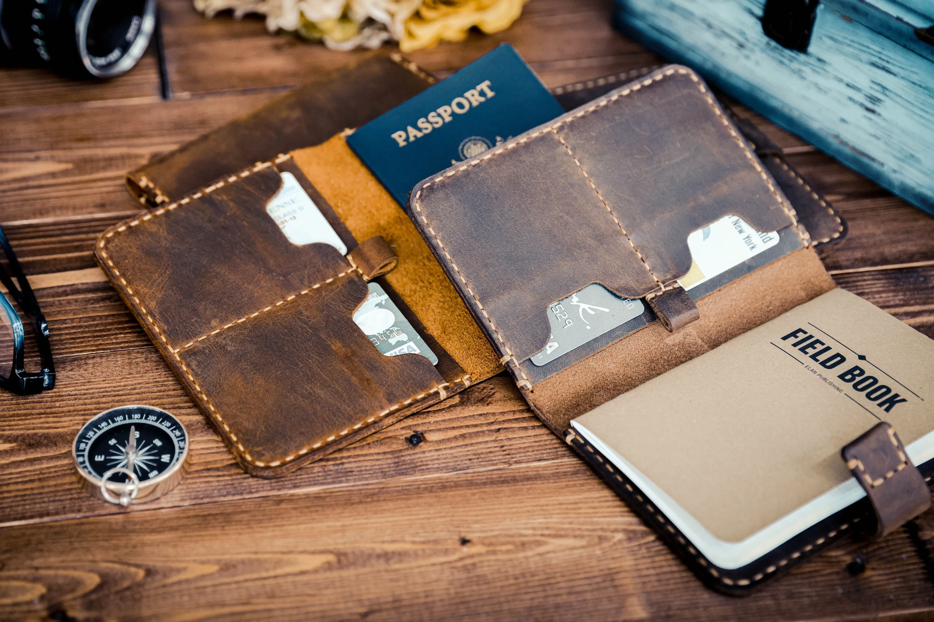 Passport cover, The Adventurous Passport Cover with Pen Holder