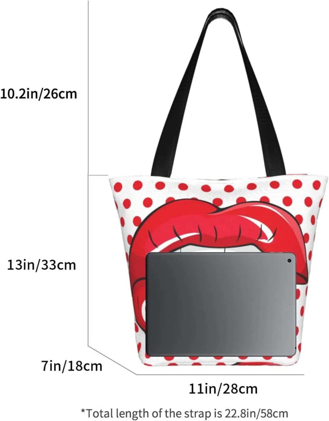 Percussion Black Drum Tote Bag For Women Lightweight Shoulder Bags Shopping Handbags With Zipper