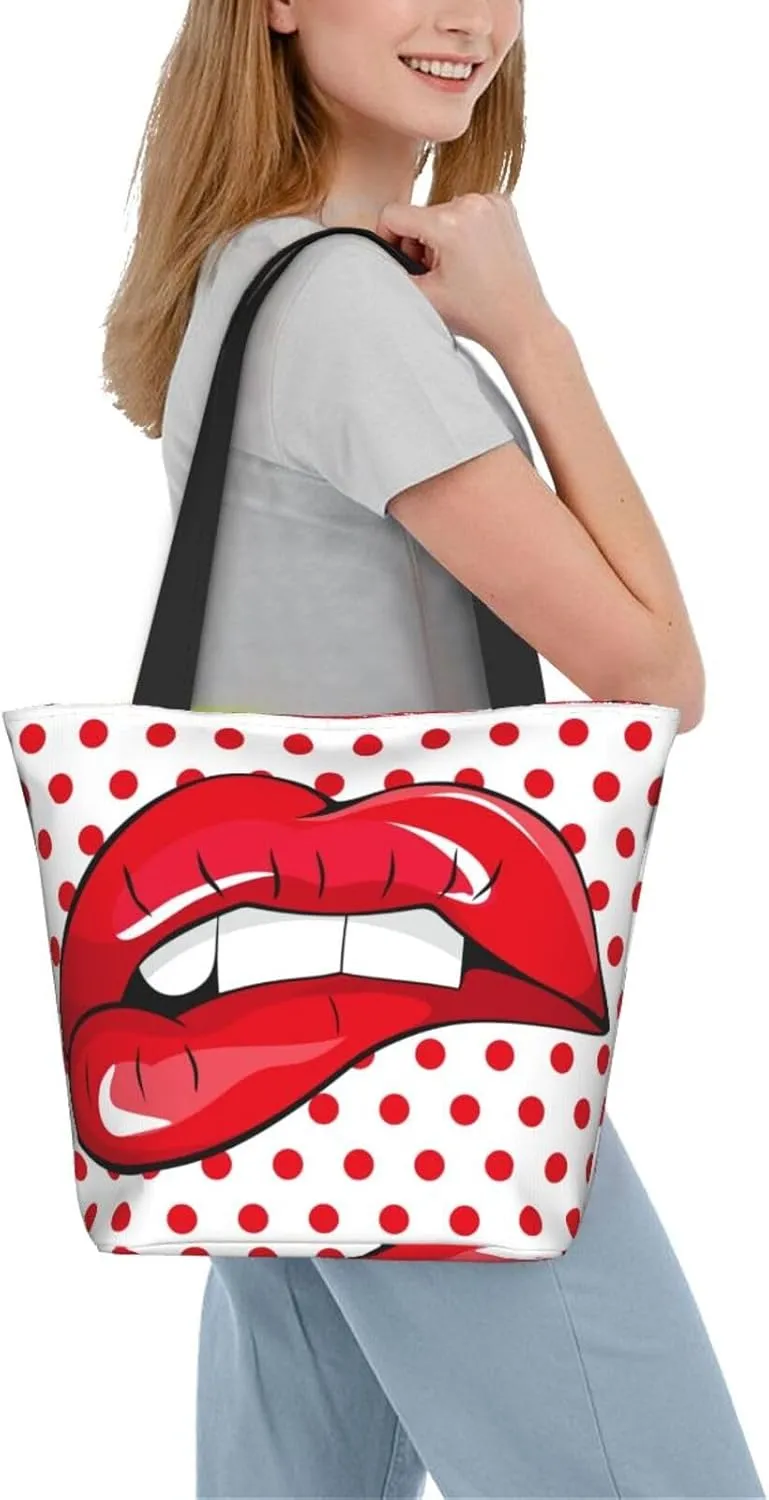 Percussion Black Drum Tote Bag For Women Lightweight Shoulder Bags Shopping Handbags With Zipper