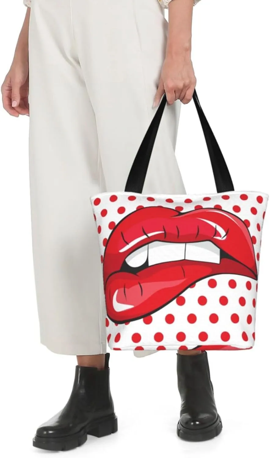 Percussion Black Drum Tote Bag For Women Lightweight Shoulder Bags Shopping Handbags With Zipper