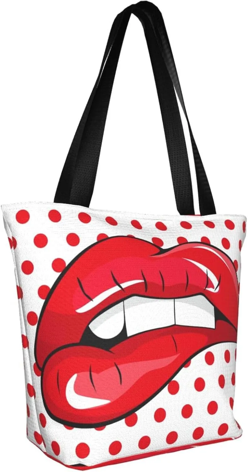 Percussion Black Drum Tote Bag For Women Lightweight Shoulder Bags Shopping Handbags With Zipper