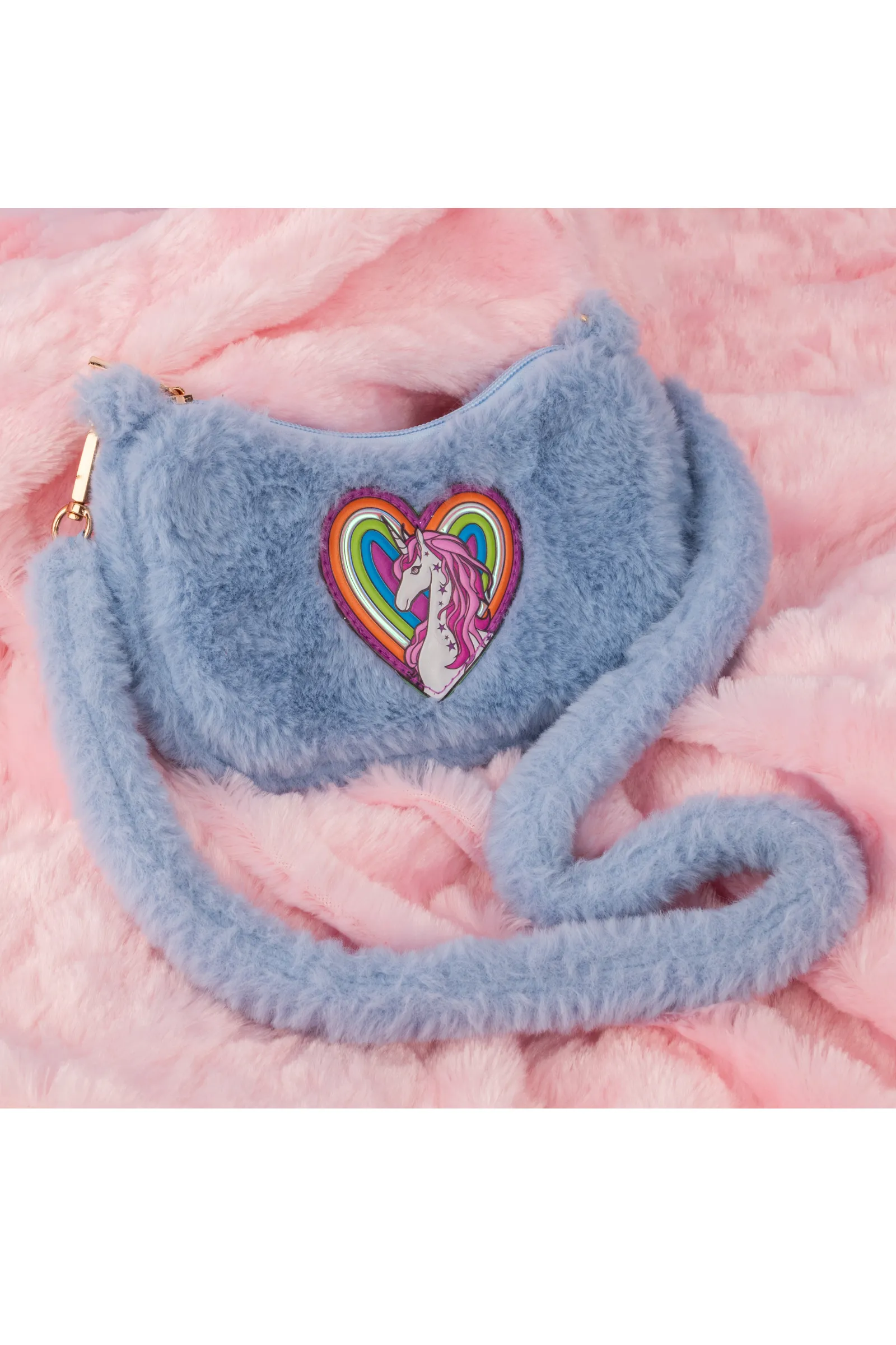 Periwinkle Rainbow Cuddle Crossbody Purse
