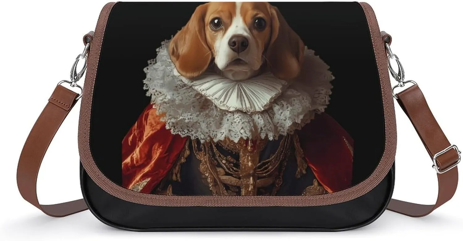 Personalised Beagle Breed Dog Fashion Crossbody Bags for Women Lightweight Shoulder Handbags Travel Purse with Strap Custom Gifts