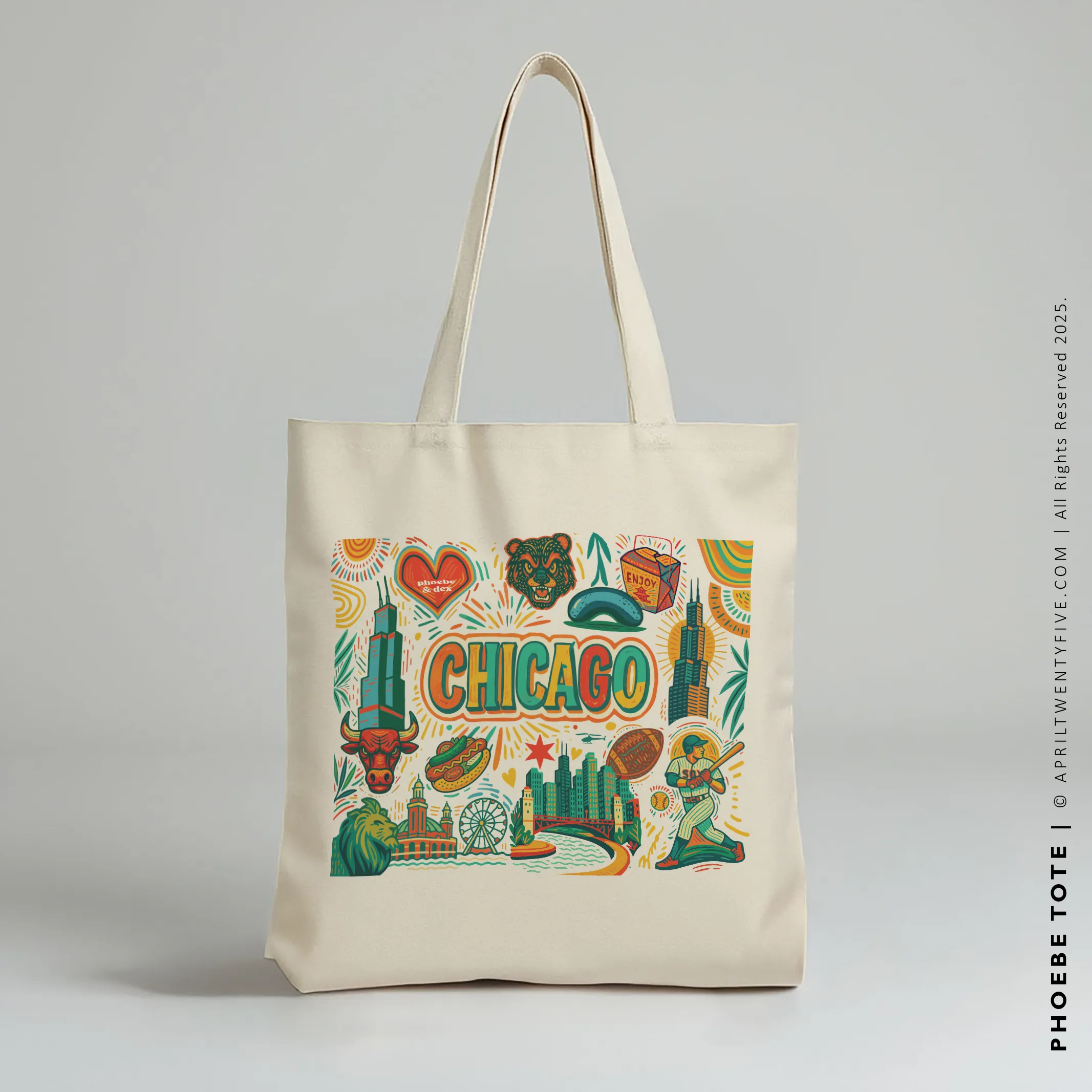 PHOEBE | Chicago, Illinois Canvas Tote