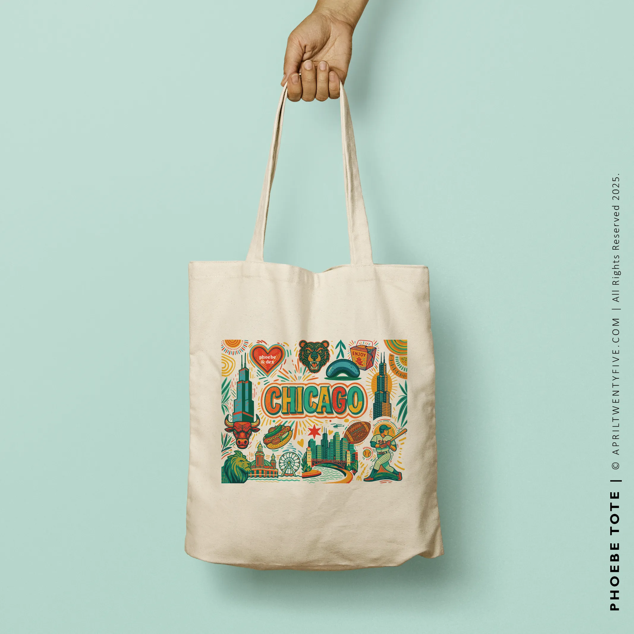 PHOEBE | Chicago, Illinois Canvas Tote