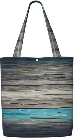 Planks Weathered Old Look Print Reusable Grocery Bags,Polyester Tote Bag,Casual Handbags,Practical Foldable Shopping Bag.