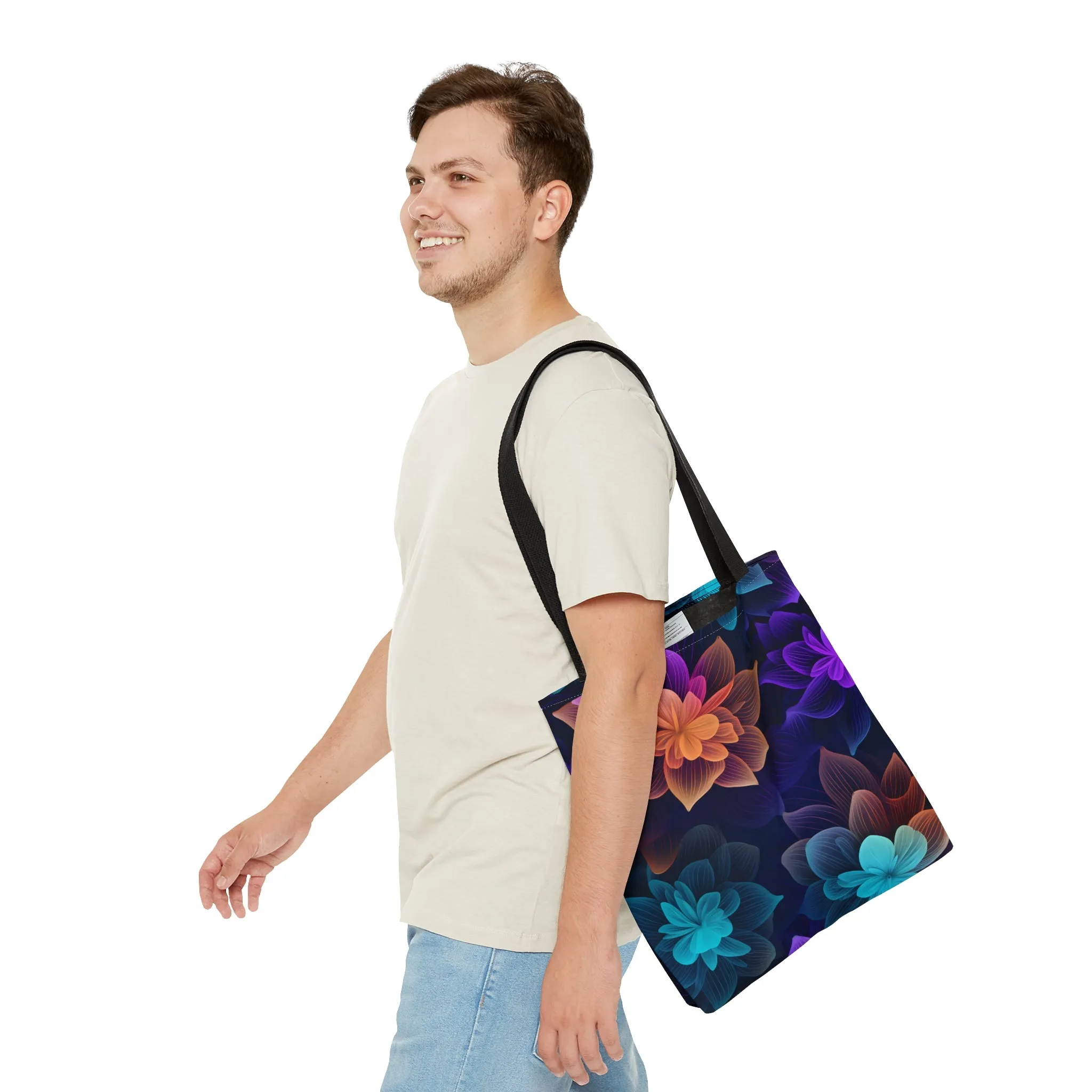 Playful Neon Garden All Over Print Tote Bag
