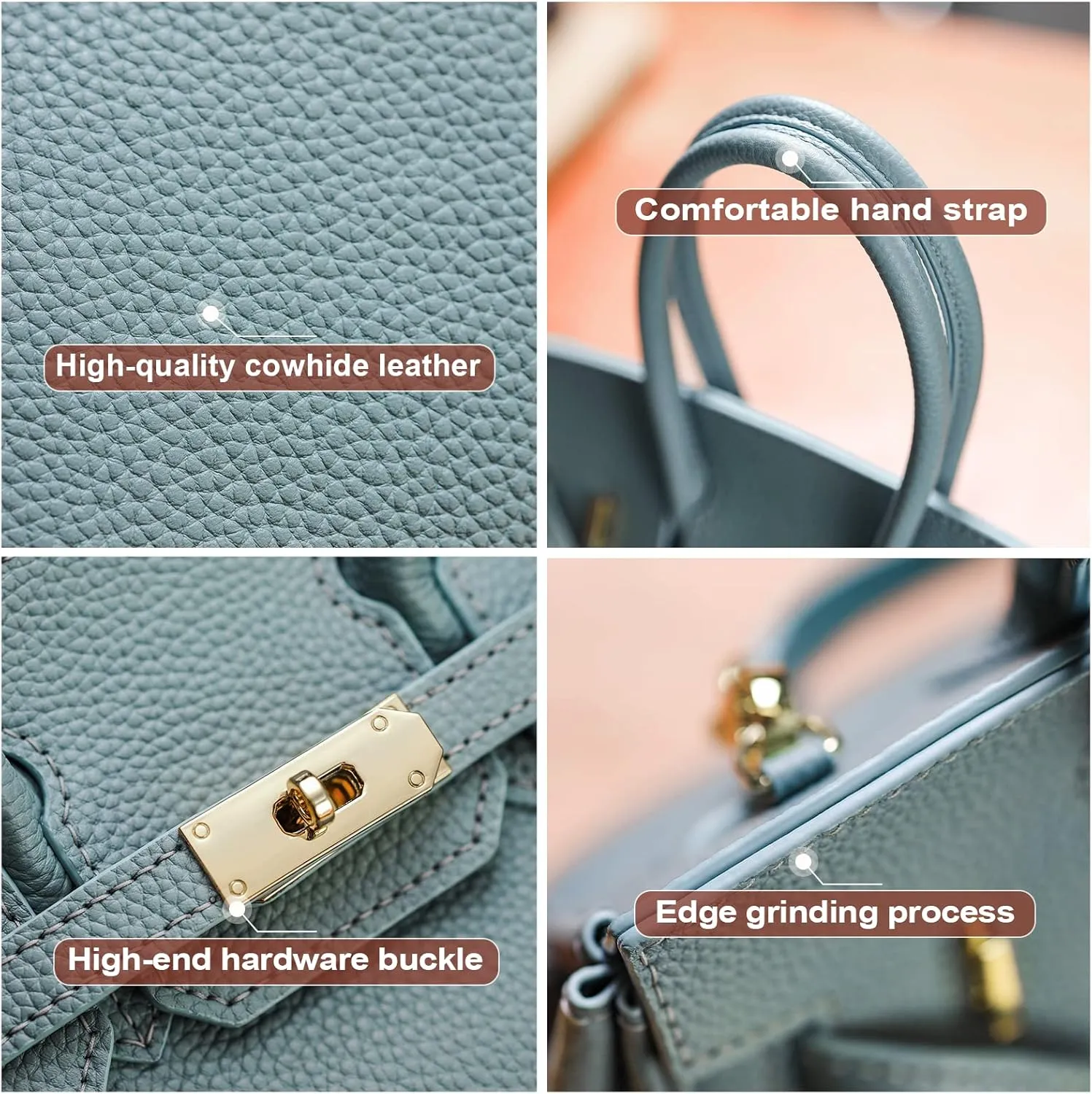 POPSEWING Leather Crossbody DIY Bag Kit, Designer Handbags for Women, DIY Bag Kit for Girls, Shoulder Bag Leather Working Kit with Sewing Kit for Girlfriend Christmas Personalized Gift (White)