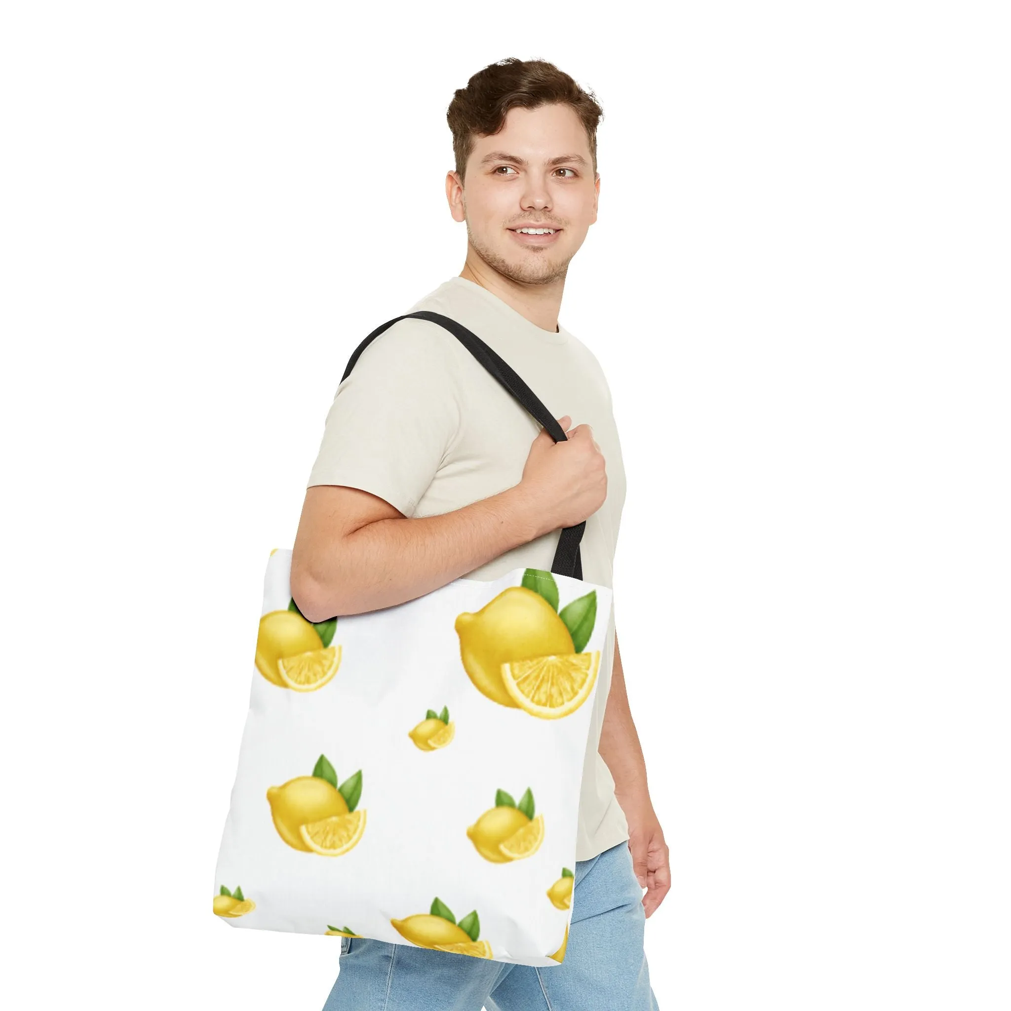 Print Eco-Friendly Farmhouse Bag Beach Summer for Citrus Lemon Bag, International shipping Tote, Shopper, Bag, No customs hassle Gift Decor, Her, Grocery Tote