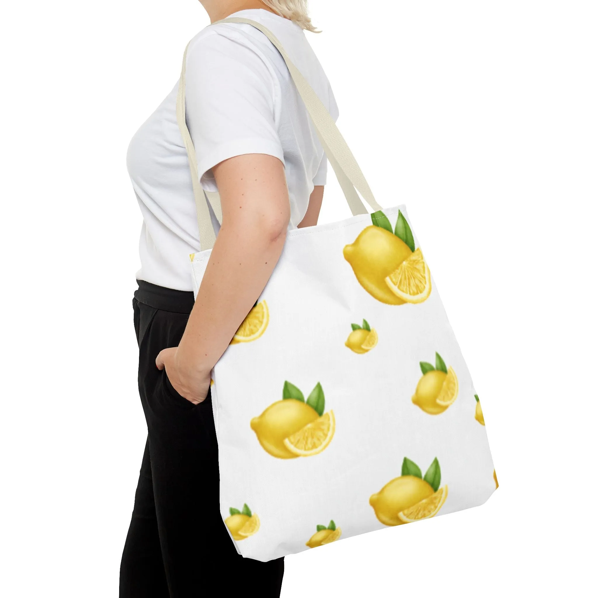 Print Eco-Friendly Farmhouse Bag Beach Summer for Citrus Lemon Bag, International shipping Tote, Shopper, Bag, No customs hassle Gift Decor, Her, Grocery Tote