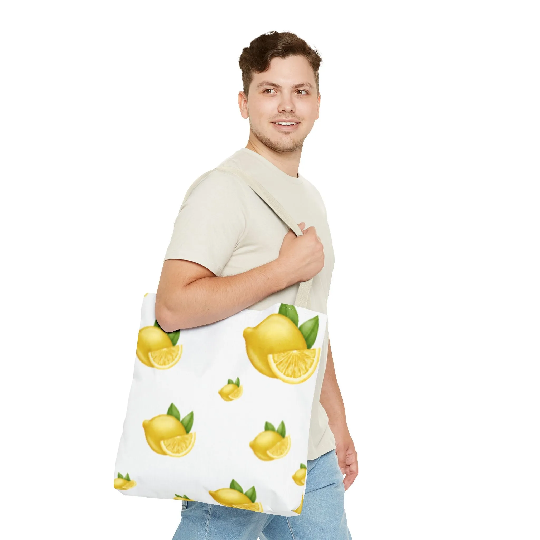 Print Eco-Friendly Farmhouse Bag Beach Summer for Citrus Lemon Bag, International shipping Tote, Shopper, Bag, No customs hassle Gift Decor, Her, Grocery Tote