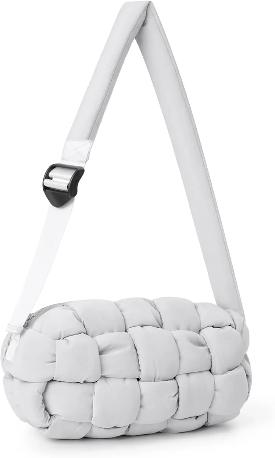 Puffer Tote Bag Handmade Woven Small Shoulder Bag Lightweight Puffy Dupe Purse Trendy Hobo Dumpling Handbags