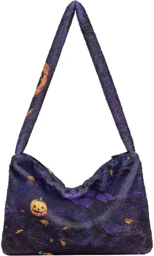 Pumpkin Lamp and Pumpkins Ladies Shoulder Handbags, Shoulder Tote Bag, Shoulder Bag for Women
