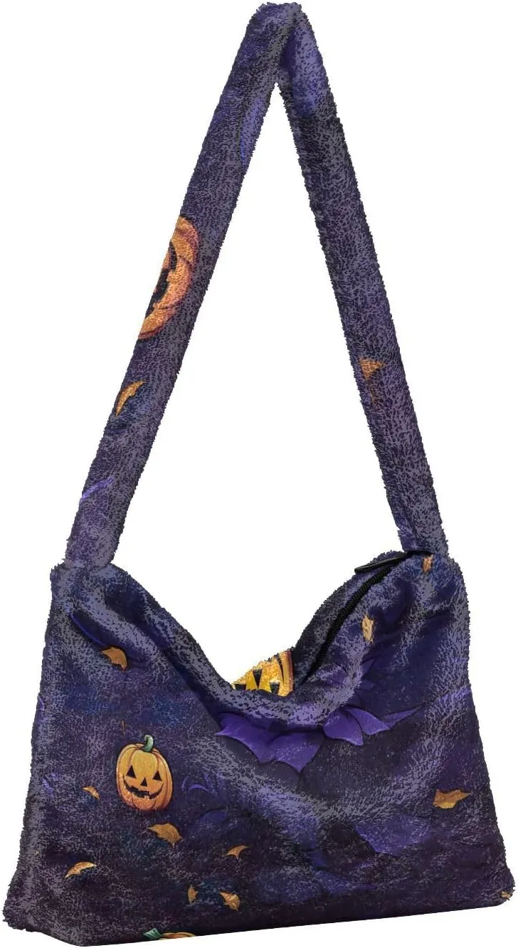 Pumpkin Lamp and Pumpkins Ladies Shoulder Handbags, Shoulder Tote Bag, Shoulder Bag for Women